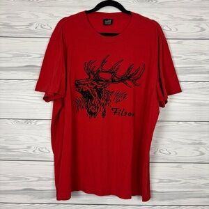 Filson Lightweight Outfitter Logo T-Shirt Size XXL Red/Black